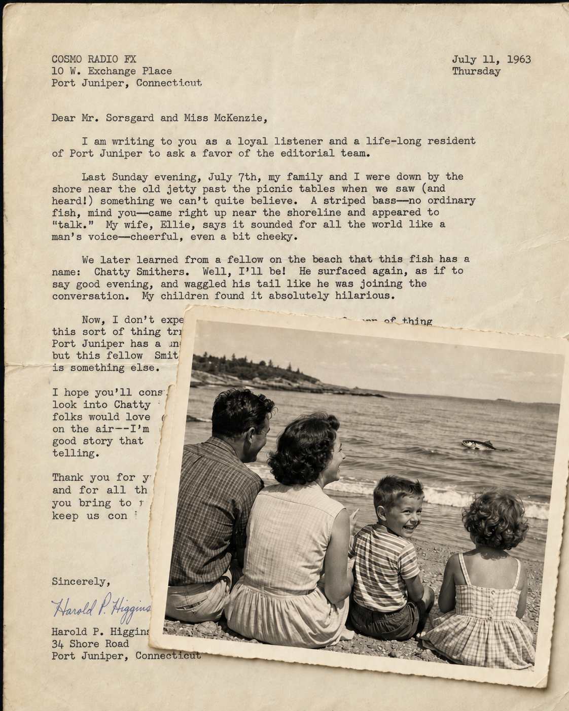 Listener Letter and Family Photograph